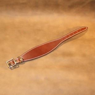 Greyhound or Large Lurcher Collar in Dark Brown Leather (a genuinely lovely collar!)